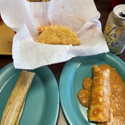 Alicia's Authentic Mexican Deli - Chicken taco and enchilada, pork tamale