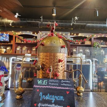 Barista's - They have this contraption, some sort of old steamer. - Coffee & Tea Near Me - Tracy, California