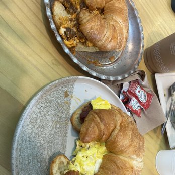 Cafe 33 - Croissant ( Chorizo & Eggs Croissant and American croissant ) - Coffee & Tea Near Me - Sacramento, California