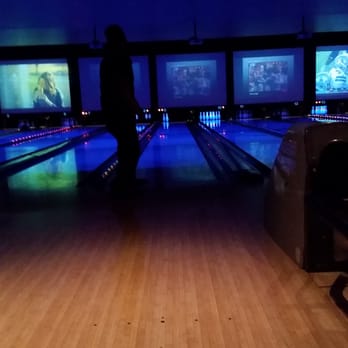 Lucky Strike Orange - Hubby trying to get a strike - Bowling Near Me - Orange, California