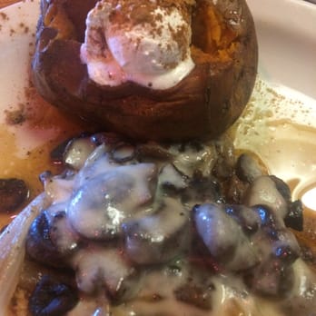Texas Roadhouse - Smothered chicken (with cheese), baked sweet potato . Yummm - Steakhouses Near Me - Dundalk, Maryland Texas Roadhouse - Smothered chicken (with cheese), baked sweet potato . Yummm - Steakhouses Near Me - Dundalk, Maryland