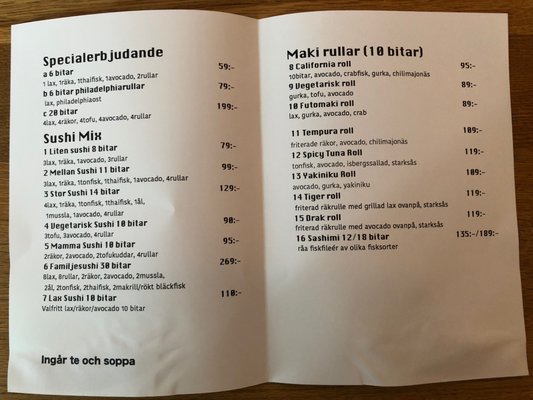 Menu photo 2 Arigato Bromma, AB