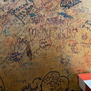 High's Restaurant - Graffiti on booths. (this appears to be encouraged). March, 2024. - American Near Me - Monterey, Virginia High's Restaurant - Graffiti on booths. (this appears to be encouraged). March, 2024. - American Near Me - Monterey, Virginia