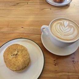 Salted Maple Latte with a Rise+Roast donut Salted Maple Latte with a Rise+Roast donut