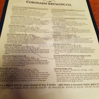 Coronado Brewing - Menu - Brewpubs Near Me - Coronado, California Coronado Brewing - Menu - Brewpubs Near Me - Coronado, California