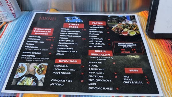 Menu photo 1 Fabos Tacos Beaverton, OR