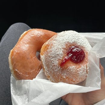 Dough - Vegan glazed & vegan raspberry jam filled - Coffee & Tea Near Me - New York, New York Dough - Vegan glazed & vegan raspberry jam filled - Coffee & Tea Near Me - New York, New York