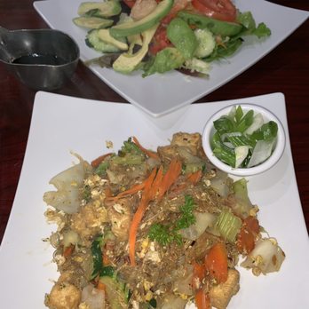 Tasty Thai - Pad woonsen and shrimp avocado salad. - Thai Near Me - San Antonio, Texas