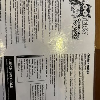 Hooters - Menu - American Near Me - Miami, Florida