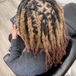 Loc’d and braided by Kee - Traditional retwist and 2 strands