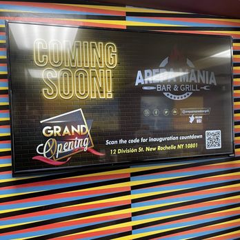 Arepa Mania - coming soon sign on the wall - Venezuelan Near Me - New Rochelle, New York