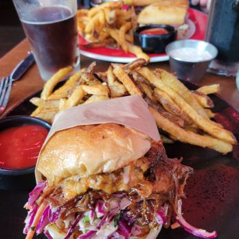 Sharps Roasthouse - The Kansas pulled pork sandwich! - American Near Me - SeaTac, Washington