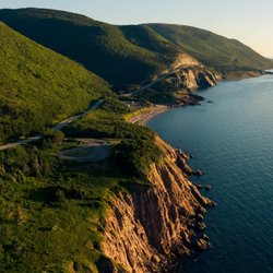 Nova Scotia Visitor Information Centre - Cape Breton, Cabot trail at sunset