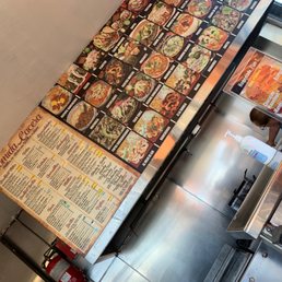 menus on the counter