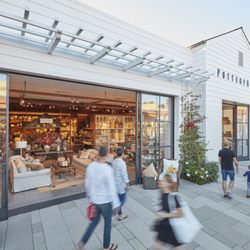 The Village at Corte Madera - Shoppers pass the Pottery Barn storefront at The Village at Corte Madera.