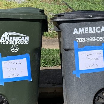 American Disposal Services - We put these out the night before and clearly marked that they needed to be picked up. They're still sitting on my curb - Junk Removal & Hauling Near Me - Manassas, Virginia