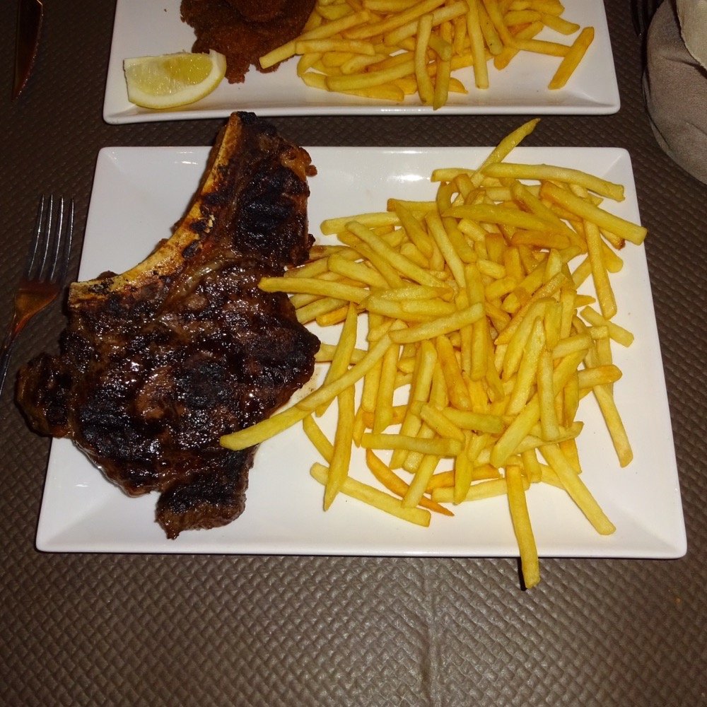 Aux Deux Palmiers - Brasserie aux Deux Palmiers. Mini Côte de boeuf (€23). - Italian Near Me - Nice, 06