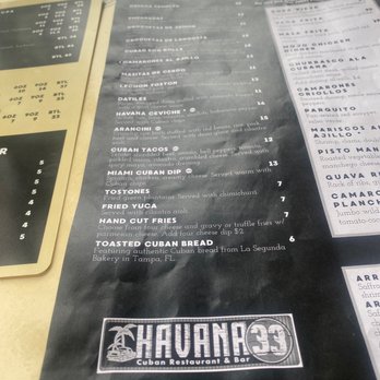 Havana 33 - Menu - Cuban Near Me - Mooresville, North Carolina