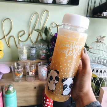 Roasting Water - Joker's Tea (jackfruit and coconut, but I subbed coconut for mango) - very cutesy lol. Cup from 5/25/18 - Coffee & Tea Near Me - Westminster, California Roasting Water - Joker's Tea (jackfruit and coconut, but I subbed coconut for mango) - very cutesy lol. Cup from 5/25/18 - Coffee & Tea Near Me - Westminster, California