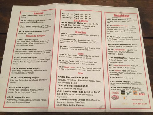 Menu photo 4 J's Casa Burger River Oaks, TX