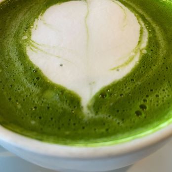 Big Mug Coffee Roaster - Kyoto Matcha Latter close up - Coffee Roasteries Near Me - Santa Clara, California