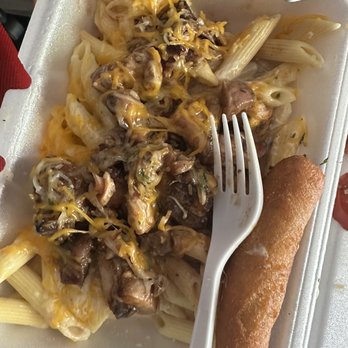 PanFiyah - Jerk Chicken Pasta with festival - Caribbean Near Me - Lauderhill, Florida