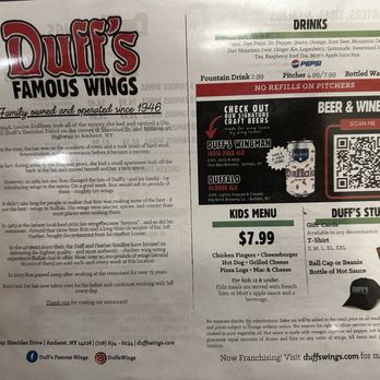 Duff's Famous Wings - Menu 5/1/24 - American Near Me - Amherst, New York Duff's Famous Wings - Menu 5/1/24 - American Near Me - Amherst, New York