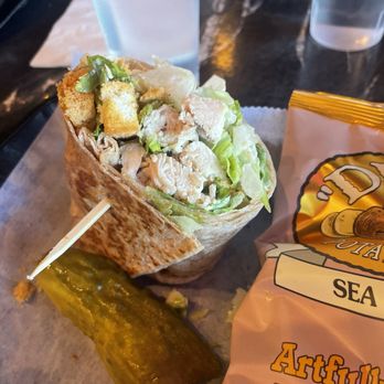 Distant Brewing - Chicken Caesar salad wrap - tasty!! Would definitely recommend - Breweries Near Me - Mammoth Lakes, California Distant Brewing - Chicken Caesar salad wrap - tasty!! Would definitely recommend - Breweries Near Me - Mammoth Lakes, California