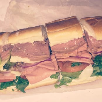 David's Bagels Valley Cottage - hero; cream cheese, liverwurst, bologna, tomato, lettuce, cucumber, tomato, and pesto. phenomenal. - Bagels Near Me - Valley Cottage, New York