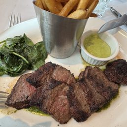 Dry Aged NY Strip Steak Frites with Aji Verde Dry Aged NY Strip Steak Frites with Aji Verde