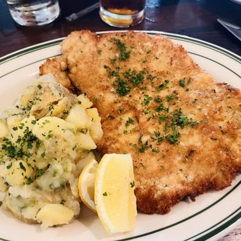 Great Heart Brewing - Schnitzel with potato salad. - Burgers Near Me - Olivette, Missouri