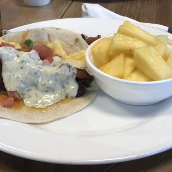 Grom - Breakfast tacos and side of fruit - Sandwiches Near Me - Jacksonville Beach, Florida