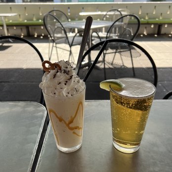 Holy Burgers - Salted caramel pretzel heavenly milkshake, Dos XX lager - Burgers Near Me - Albuquerque, New Mexico