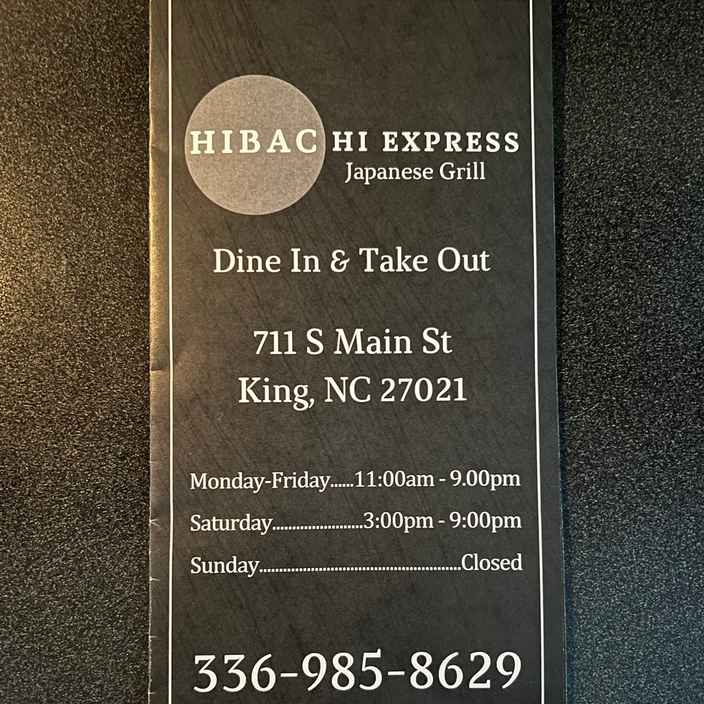 Hibachi Express - Address & Phone - Japanese Near Me - King, North Carolina