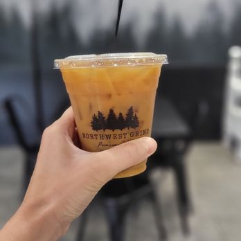 Northwest Grind - Iced Americano x splash of oatmilk! - Bakeries Near Me - Olympia, Washington Northwest Grind - Iced Americano x splash of oatmilk! - Bakeries Near Me - Olympia, Washington