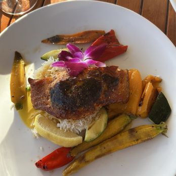 The Beachcomber - Pan seared Salmon stuffed with crab - Seafood Near Me - Newport Beach, California The Beachcomber - Pan seared Salmon stuffed with crab - Seafood Near Me - Newport Beach, California