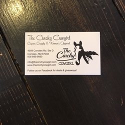 The Cinchy Cowgirl - Business card