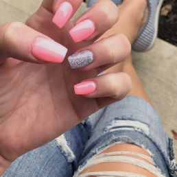 Pink with silver