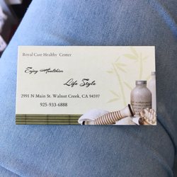 Royal Care Massage and Spa - Business card