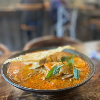 Noodle Station - 8. House Special Curry Laksa Soup - Asian Fusion Near Me - Daly City, California Noodle Station - 8. House Special Curry Laksa Soup - Asian Fusion Near Me - Daly City, California