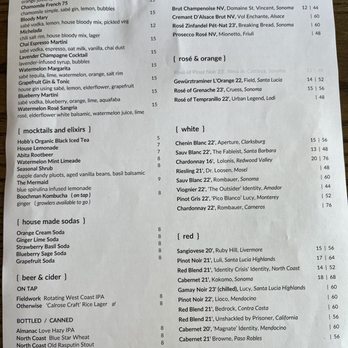 Blossom and Root Kitchen - Drinks menu - Vegan Near Me - Danville, California