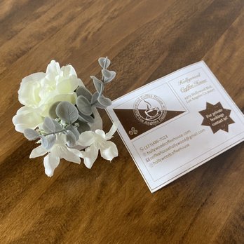 Hollywood Coffee House - business card and flower - Coffee & Tea Near Me - Los Angeles, California Hollywood Coffee House - business card and flower - Coffee & Tea Near Me - Los Angeles, California