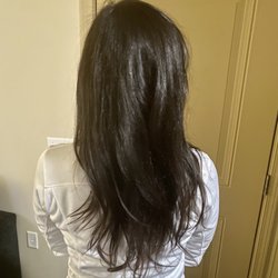 Feathered Salon - The V cut I wanted