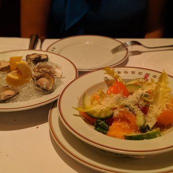 Bouchon - Oysters and salad for starters - French Near Me - Yountville, California Bouchon - Oysters and salad for starters - French Near Me - Yountville, California