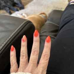 Mystic Nails - Another lovely dip-powder manicure from mystic nails!  I love this nail salon!  !  See the chrome powder on my ring- finger?  Gorgeous