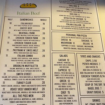 Bobbi’s Italian Beef - Menu - Hot Dogs Near Me - Brooklyn, New York