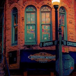 Eureka Charcuterie - Front door to Eureka Charcuterie, corner of Spring & Center Street.