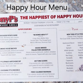 Tony P's Dockside Grill - Happy Hour Menu - Sports Bars Near Me - Marina Del Rey, California