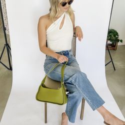 Lovely Curated Things - Morocco One Shoulder Bodysuit and Oliver Logan Denim