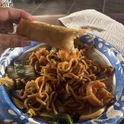 Dragon Treasure Chinese Restaurant - Fried shrimp noodles were great the egg roll oil tastes like the oil is ratchet or getting old